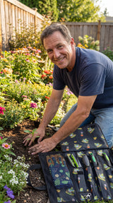 Ogre Print | Lifestyle image in garden