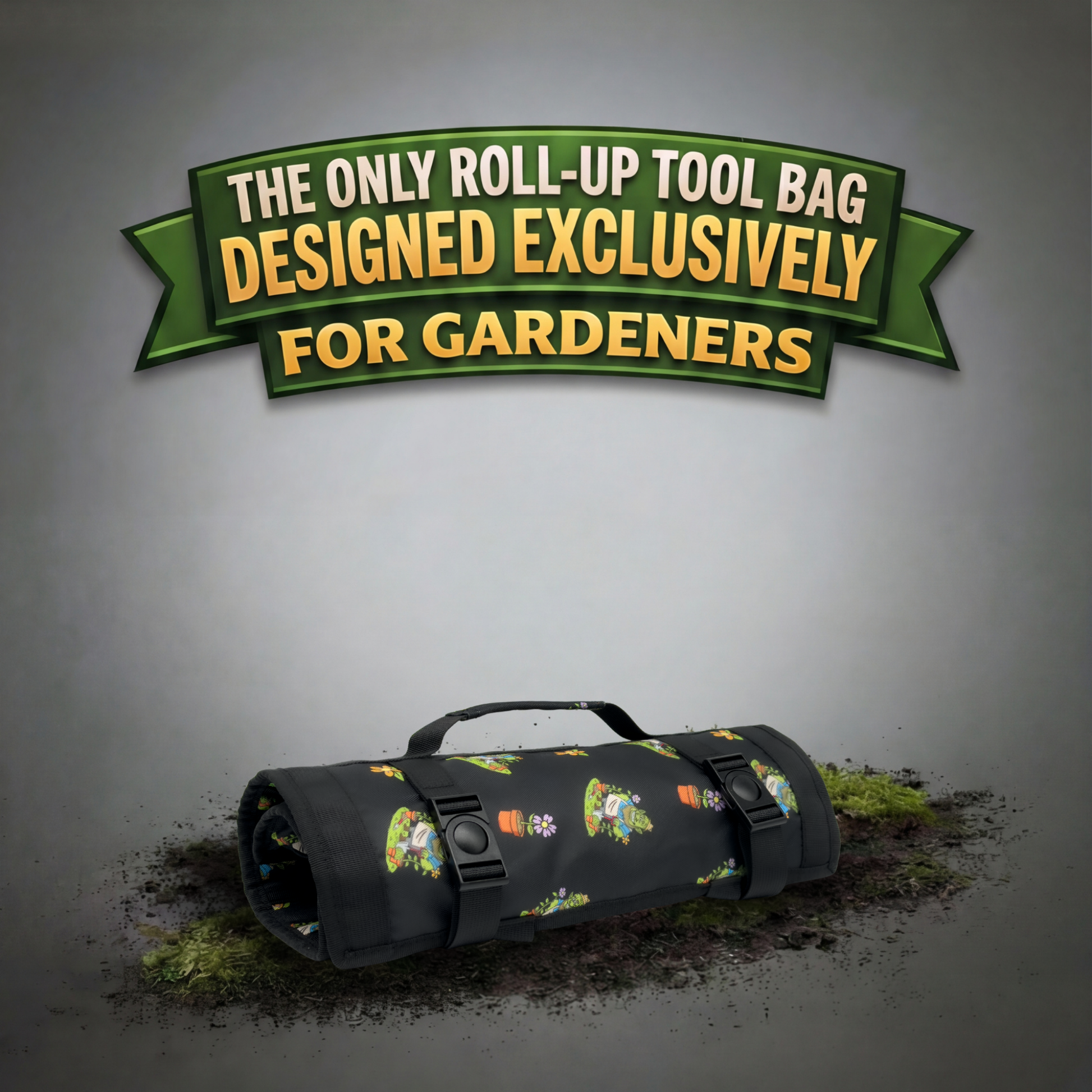 Ogre Print | roll up garden tool bag