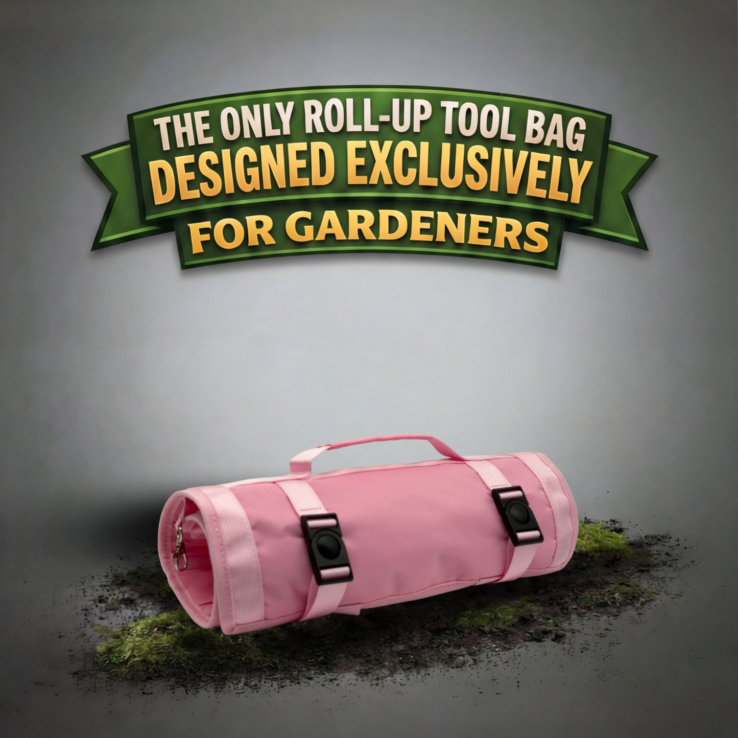 Pink | roll up garden tool bag