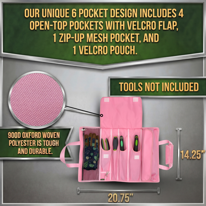 Pink | garden tool bag interior