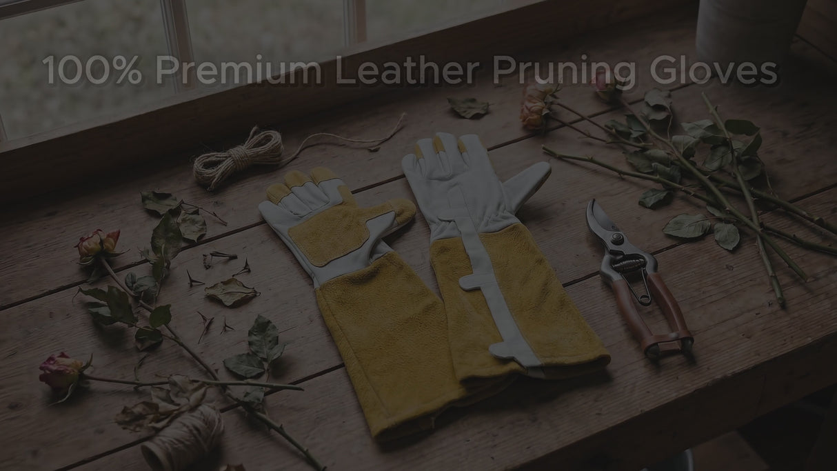 Ogre Zip-Up Leather Rose Pruning Gloves – Full Forearm Protection